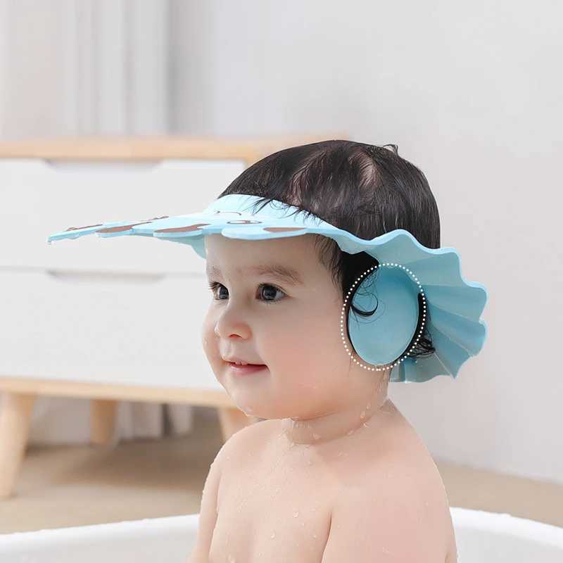 Baby shampoo equipment ear protection shampoo cap adjustable waterproof shower cap for babies children and childrenW240717