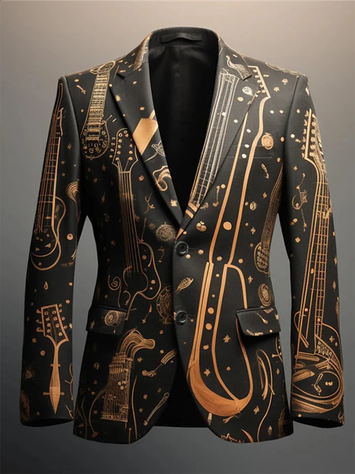 Color Pattern Mens Fashion Art Trend Outdoor Casual Dress Party Top 240812