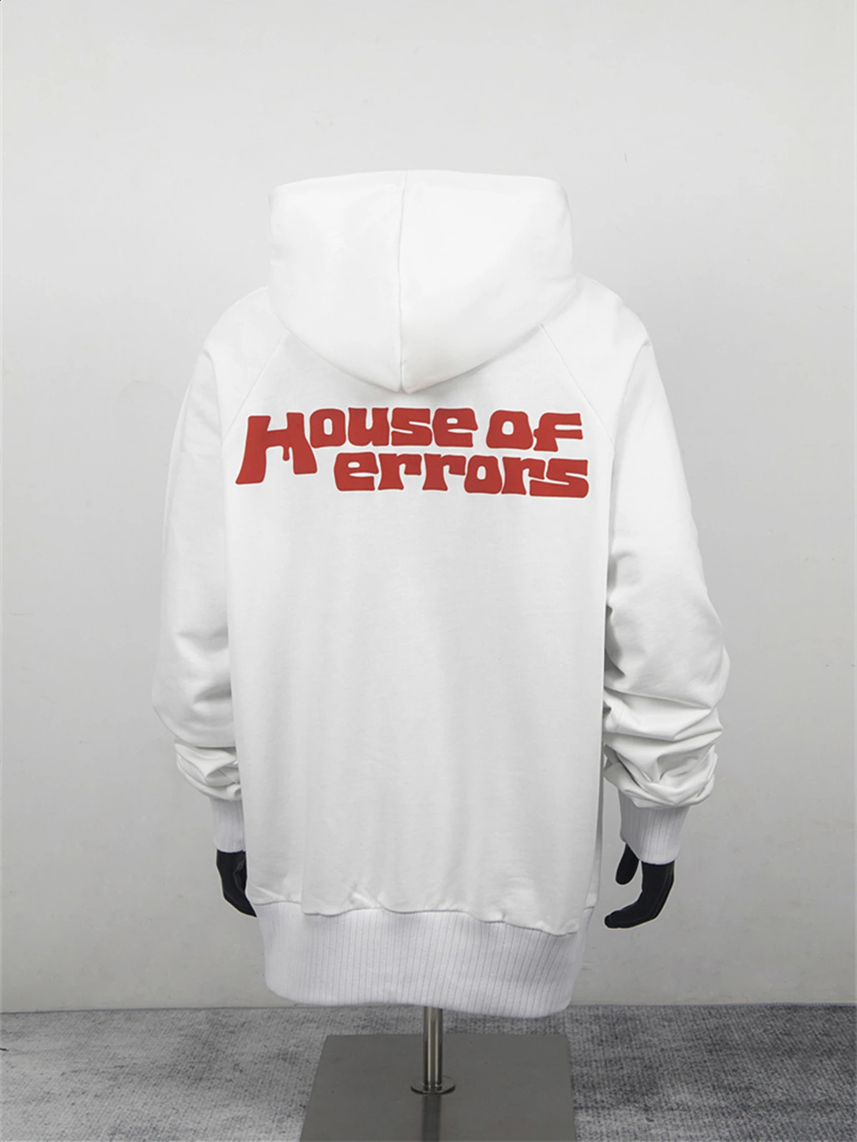 Yao888 House of Errors 100 Cotton foam Printing Fashion Oversized Street Retro Sweatshirt y2K Mens Hoodie 240807