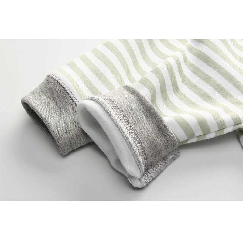 2-piece striped baby unisex jumpsuit 100% pure cotton newborn Onesies four season baby clothing W240812