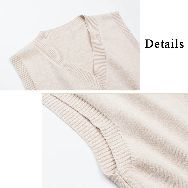 Sweater Vests Women Students V-Neck Sleeveless Knitted Basic Loose Casual Korean Style Preppy All-match Winter Candy Color Mujer 240812