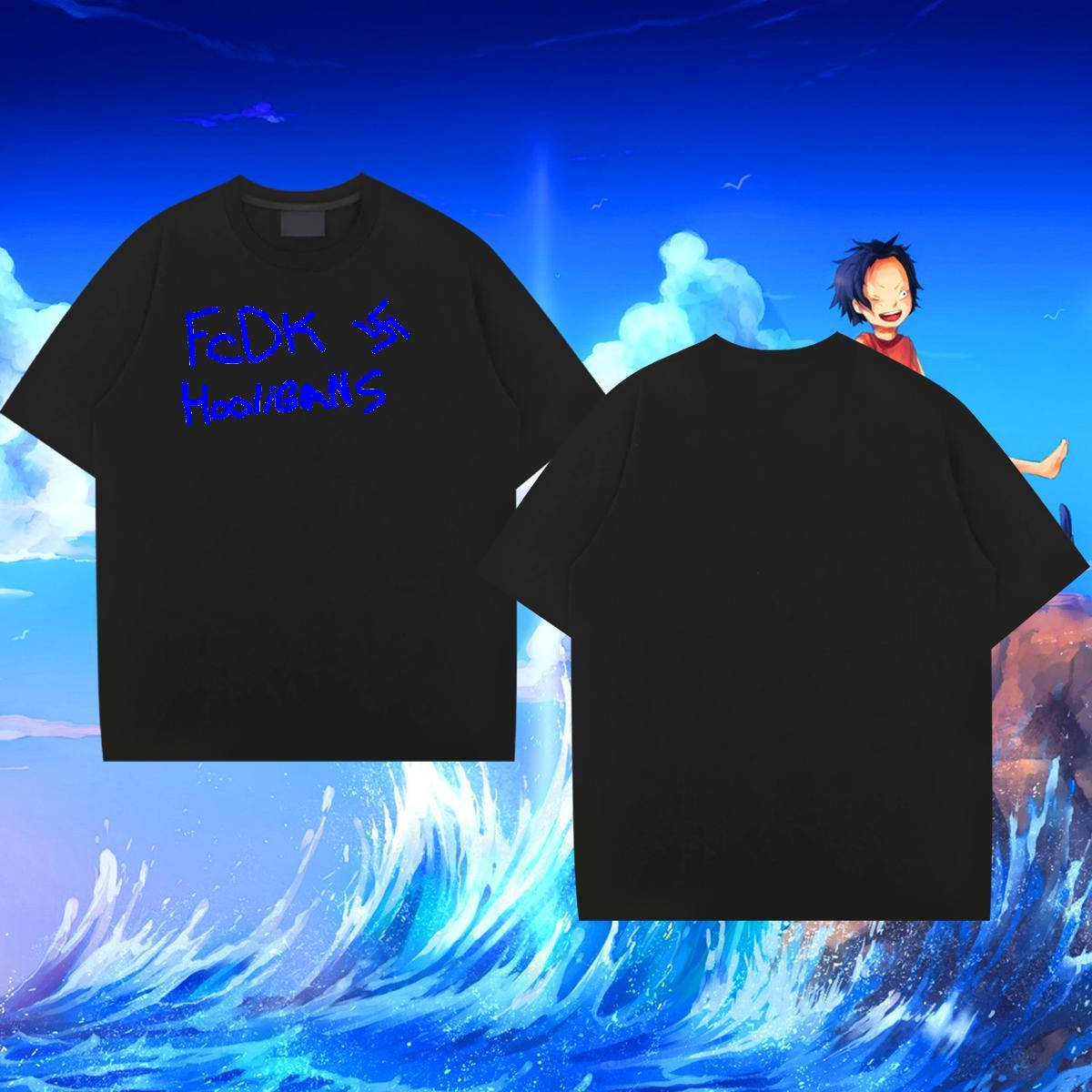 Unisex Tshirts Home Outdoor 100% Cotton 230g Cartoon Print Breathable Crew Neck letter T-Shirts for Men 2024 Summer Polos