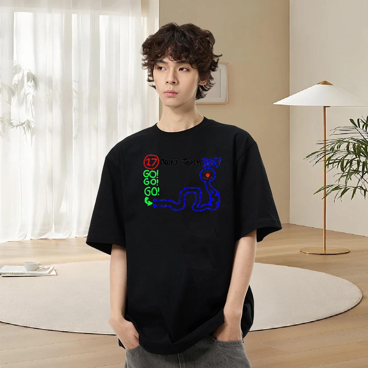 Unisex Men Tops Tees Sports Casual 230g 100% Cotton Skull Breathable Soft cartoon T Shirts Men Stylist Polos