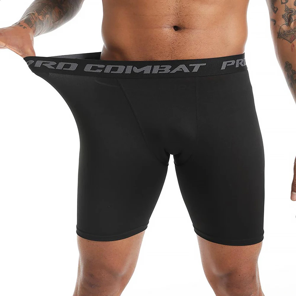 2023 Crossfit Compression Gym Shorts Men Quickdrying Workout Fitness Leggings Running Bottom Sports Tights For Y24