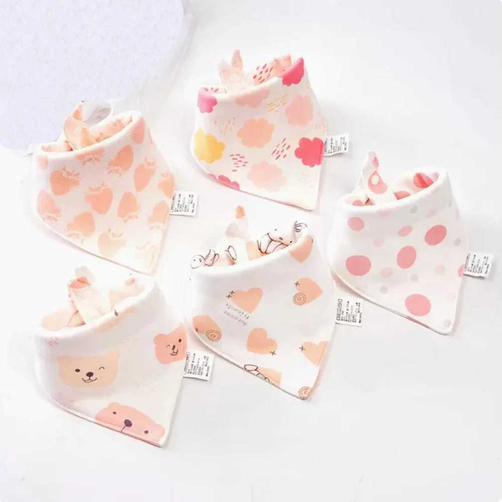 Bibs Burp Cloths 5 Pieces Baby Bandana Bibs Cotton Triangle Soft Saliva Towel Kids Feeding Burp Cloth Baby Boy Girl Newborn StuffL4812