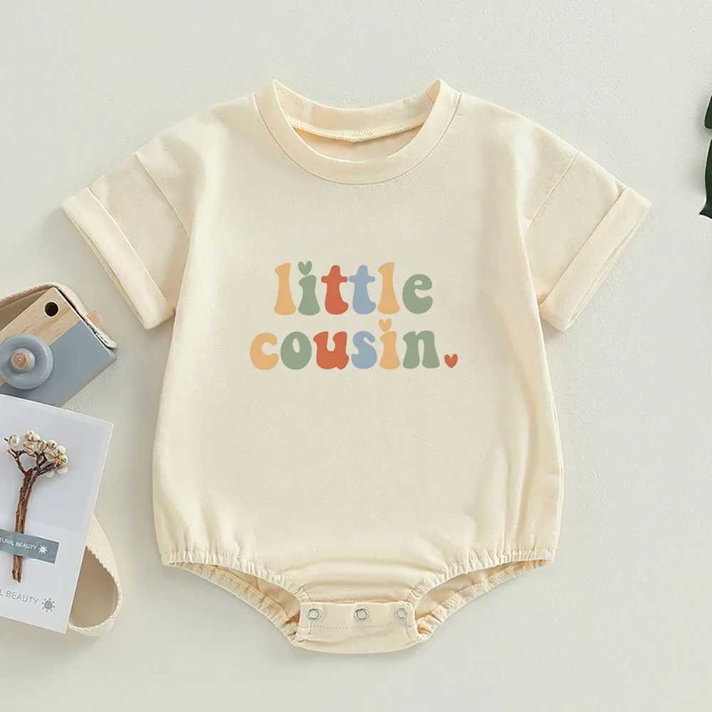Retro Cousin Theater Childrens Extra Large T-shirt jumpsuit Size Cousin Baby Bubble jumpsuit Cute Baby Set W240812