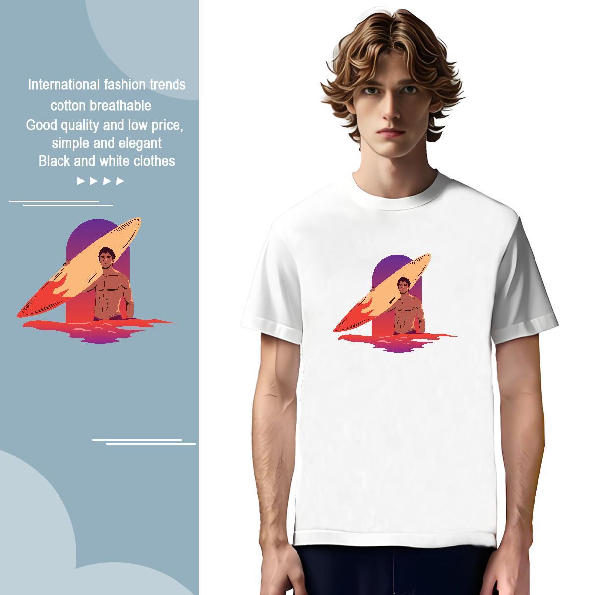 Men T Shirts 230g Cotton portrait Daily Wear Breathable Short Sleeve Skull Couples T Shirts New Designer Clothes