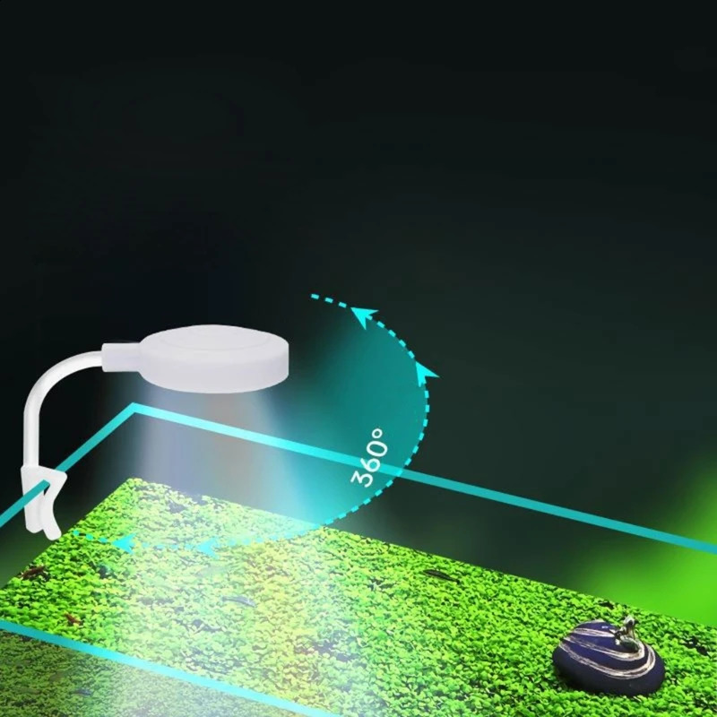Aquarium Fish Led Light Clip on Small Grow Light Rotatable Landscape Lamps 240812