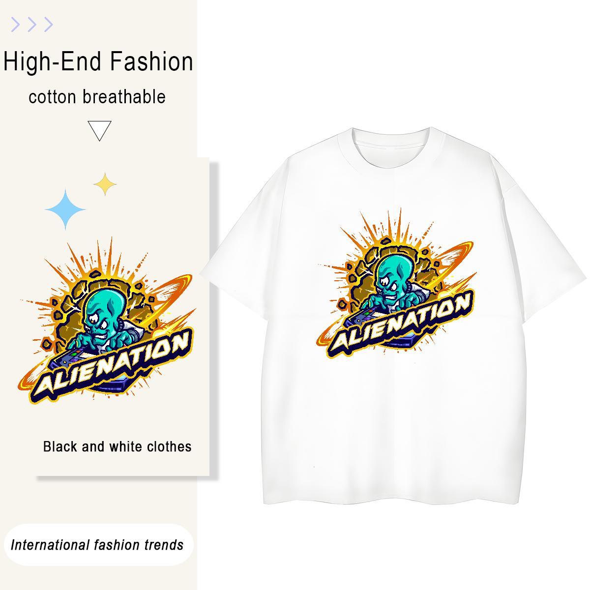 Free Shipping Men Tees Sports Casual 230g Cotton Plus Size Cartoon Short Sleeve O-Neck ET T-Shirts for Men New Designer Wear