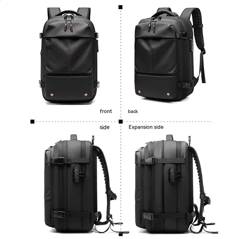 Womens 19 inch laptop backpack vacuum compression travel business large capacity school expansion outdoor bag 240813