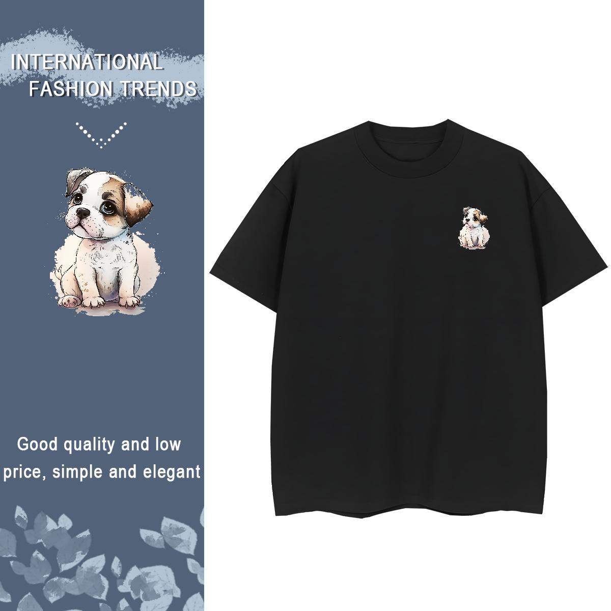 T Shirts Men 100% Cotton 230g Casual O-Neck Short Sleeve Plus Size Custom Men Tops Tees New Designer Loose Fit Top Tees