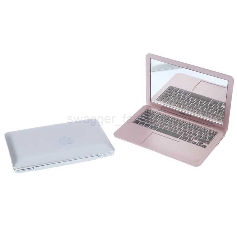 Girl mini pocket laptop shape makeup clear mirror baby mirrors toyXJ240813