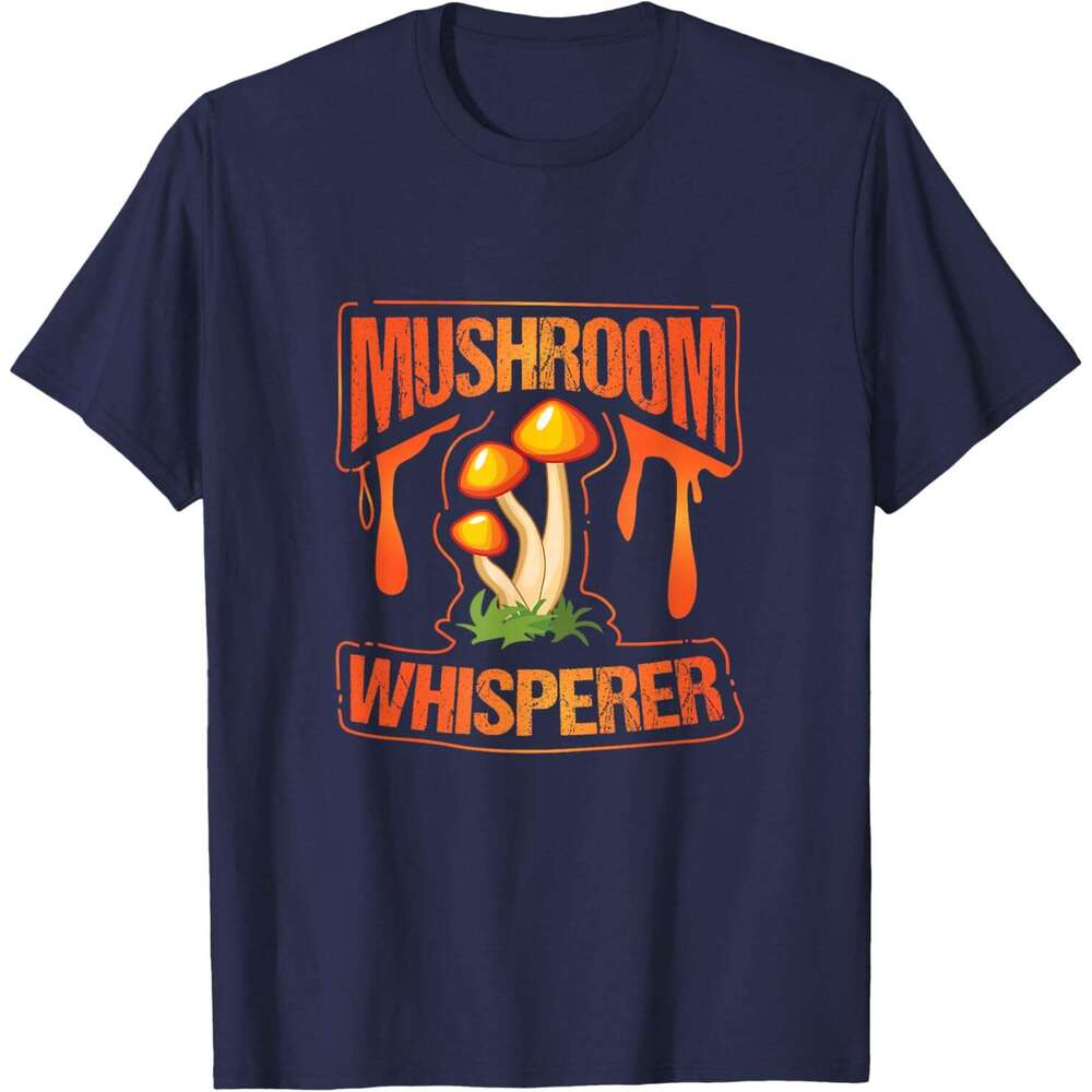 25ss Casual T shirt for Mens Mushroom Whisperer Funny Wild Mushroom Fungi Gift T-Shirt Shirts Tshirt Graphic Tee Tops Clothes Short sleeve Free shippi