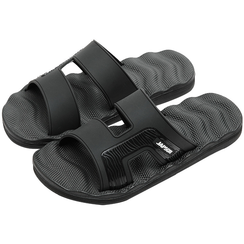 Summer new men's outdoor wear anti slip massage shoes, large shower shoes, men's home slippers
