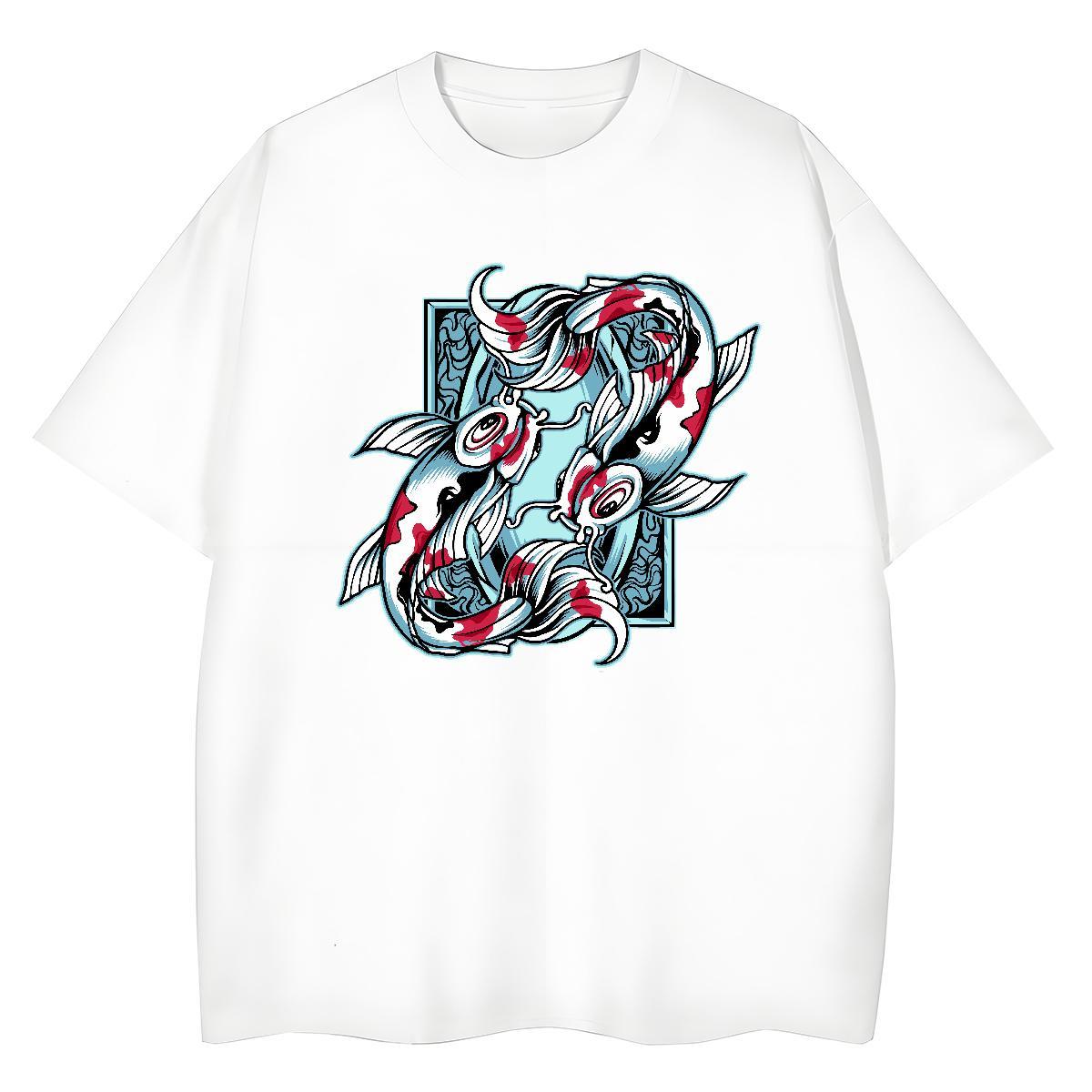 Classic Man T Shirts sick fish O Neck Short Sleeves Street Casual Custom Big Size 230g Cotton Tshirt for Man Woman Customized Tops Shirt
