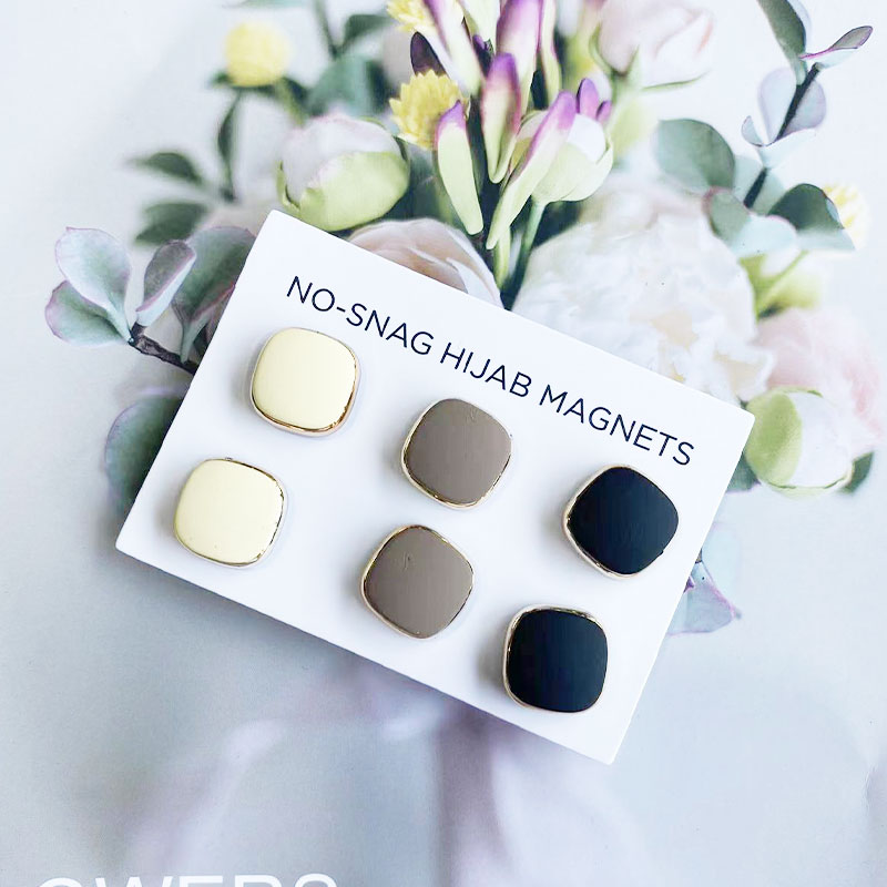 Square magnetic buckle scarf buckle collar clip magnetic suction buckle brooch scarf shawl fixed anti light magnetic