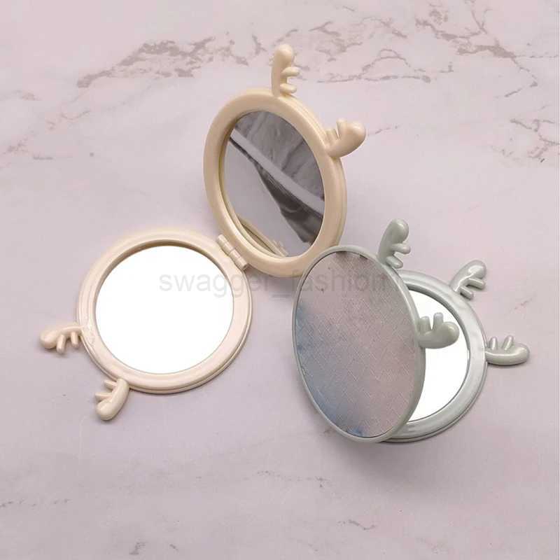 Foldable Makeup Mirror Mini Flowers Makeup Vanity Mirror Portable Hand Mirrors Double-Side Compact Mirror Pocket Cosmetic MirrorXJ240813