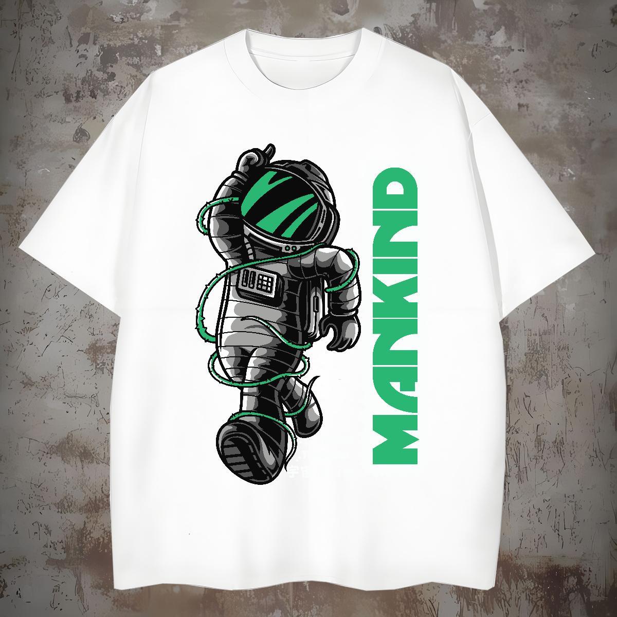 T Shirt For Man 230g Cotton universe Daily Wear O-Neck Short Sleeve Custom Printing Men Tops Tees 2024 Designer Soft Clothes
