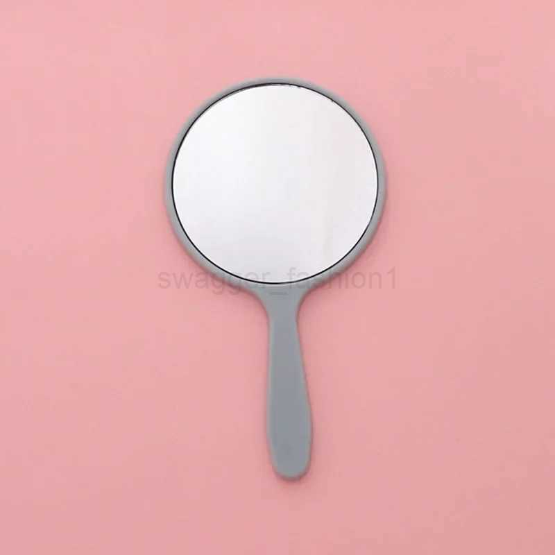 1PC Handheld Makeup Mirror Round Makeup Vanity Mirror with Handle Hand Compact Mirror Cosmetic Mirror for WomenXJ240813