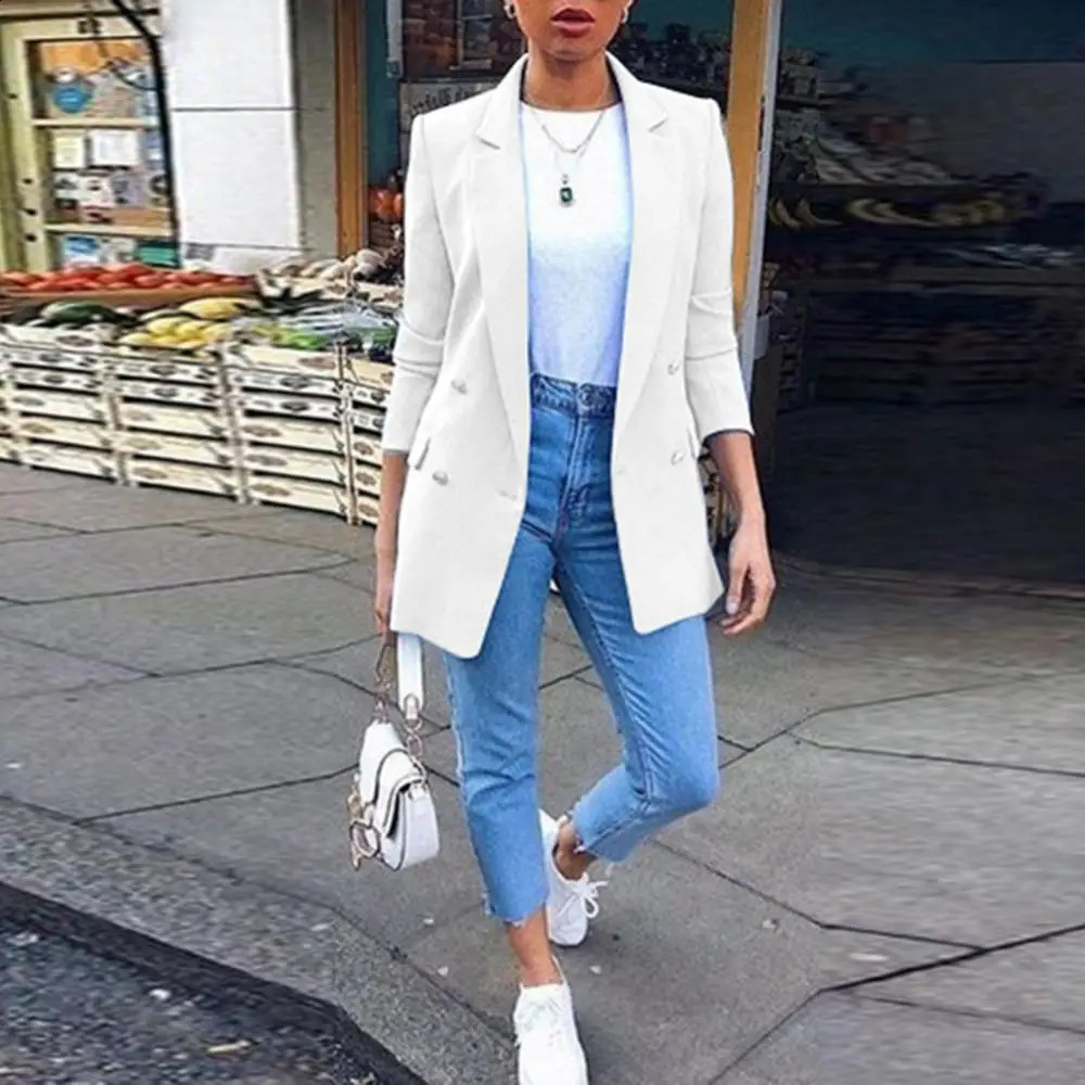 Suit Office Wear Suit Coat Women Blazer Autumn Fashion Blazer Coat Slim Suit Jacket Blazer Office Lady Long Sleeve Suit Jacket 240813