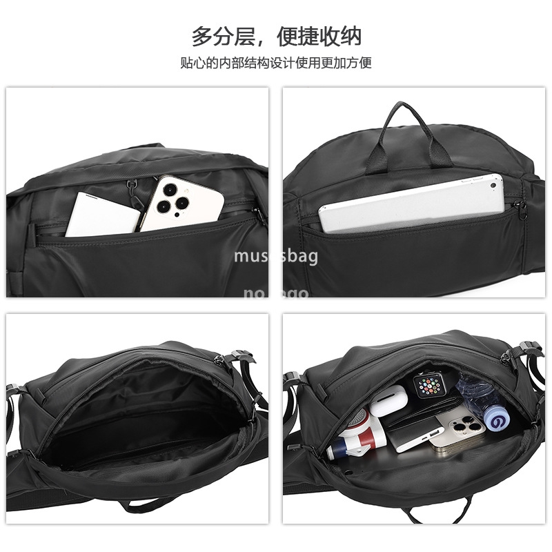 Chest bag waterproof crossbody bag Large capacity men's waist pack multi-functional casual chest mobile phone single shoulder sports body bag for