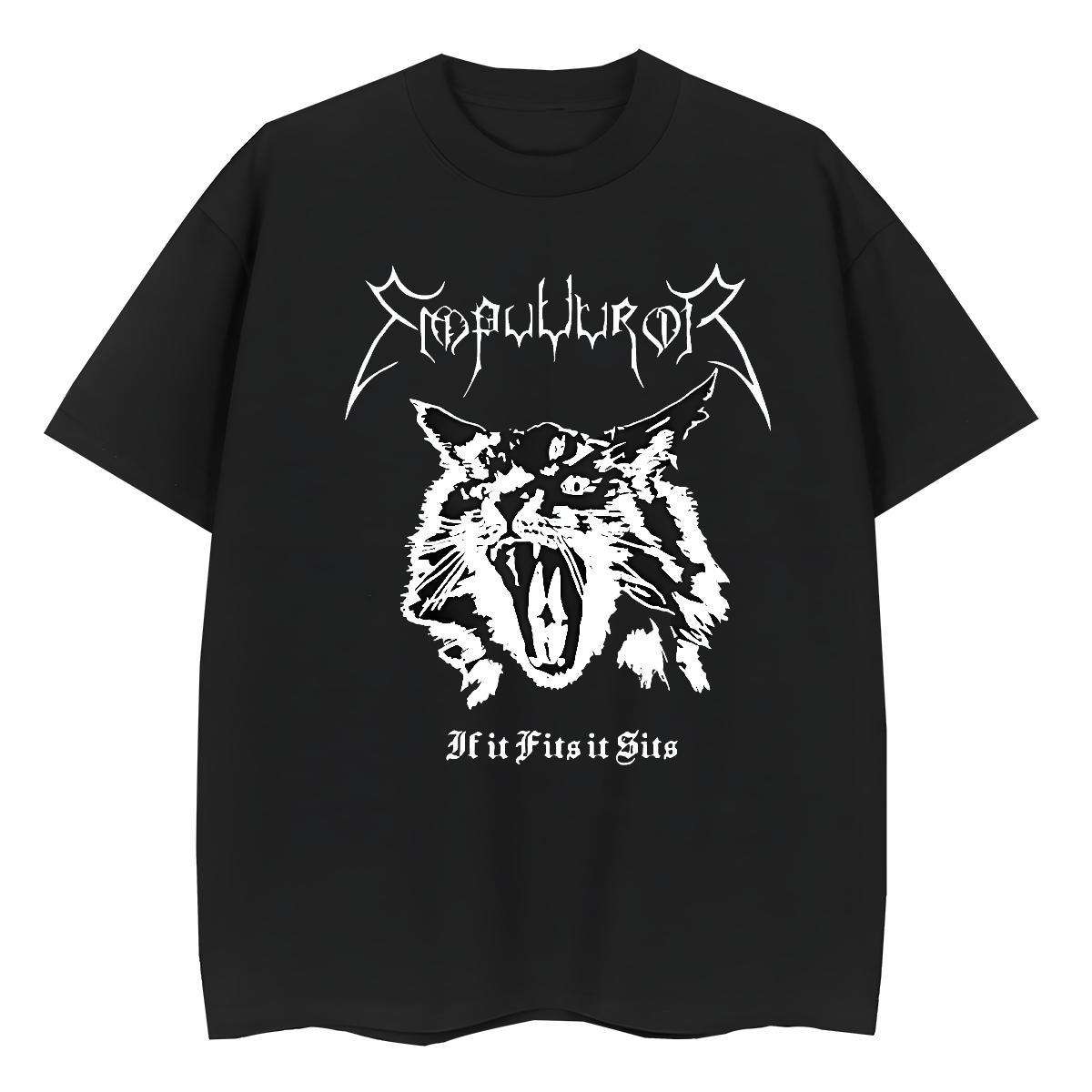 Soft T Shirts Men cat Short Sleeve Soft Street wear Hip Hop Skull 230g Cotton Men Tees New Arrival Wear