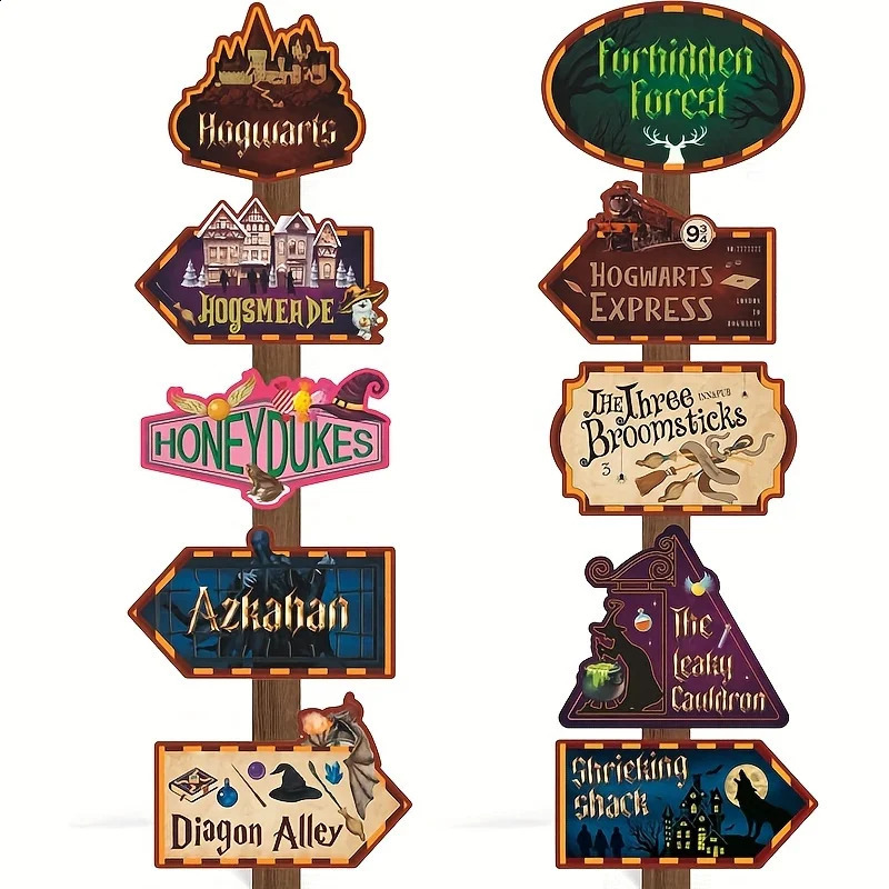20 wizard party directional signs Harry supplies welcome birthday performers 240812