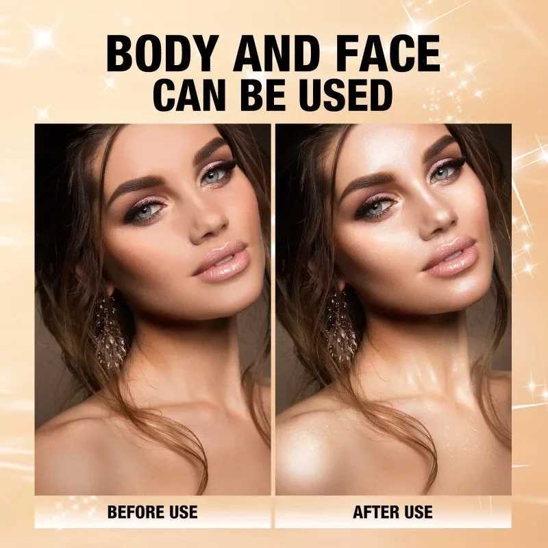 Sparkling Highlander Powder Diamond High Gloss Makeup Facial Body Pearl Highlander Powder Professional High Gloss Cosmetics W240812