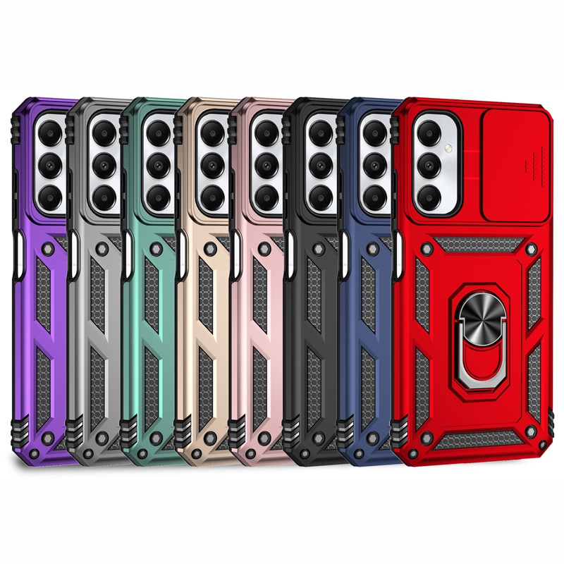 Military Grade Rugged Heavy Duty Cases Slide Camera Ring Stand Shockproof For Samsung A06 A16 A05 A05S A15 A25 A35 A55 A14 A24 A34 A54 A04 A13 A33 A53