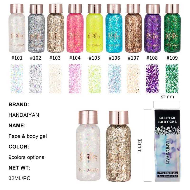 Multi function glitter nail polish with olfactory spoon body face glitter gel art glitter loose sequins cream festival glitter decoration W240812
