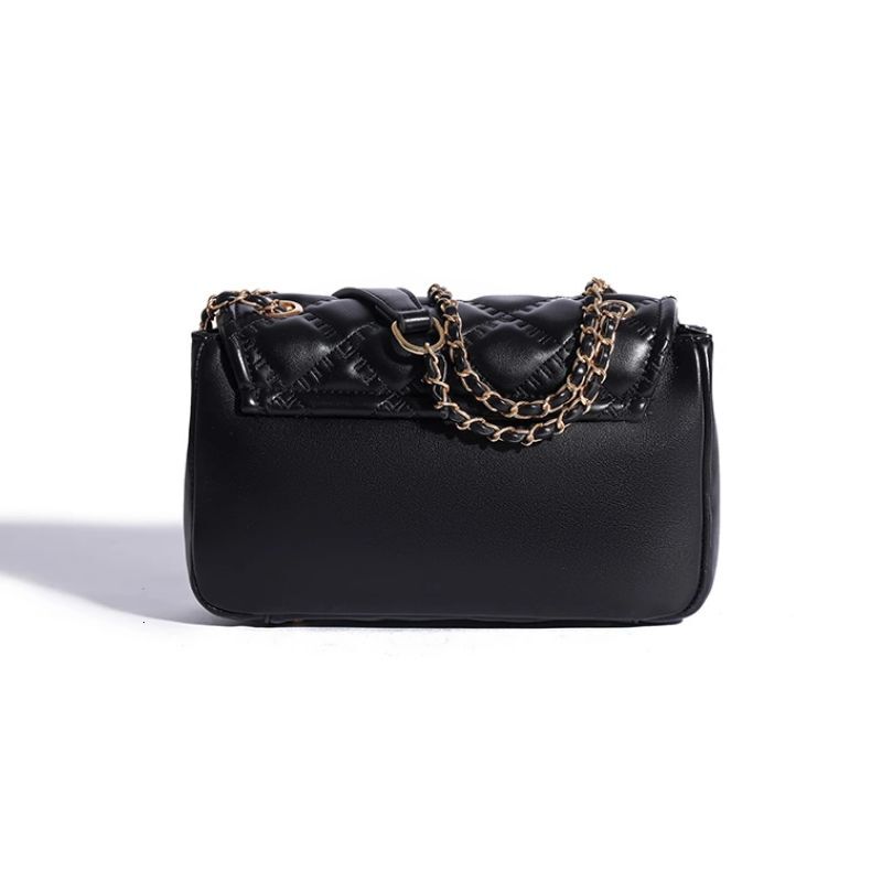 Vintage Shoulder Bag For Woman, Chain Handbag, White Crossbody Underarm Bags, Black