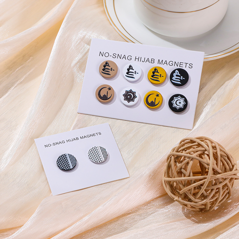 New moon flat magnetic buckle scarf buckle collar clip magnetic suction buckle brooch scarf shawl fixed anti light magnetic buckle
