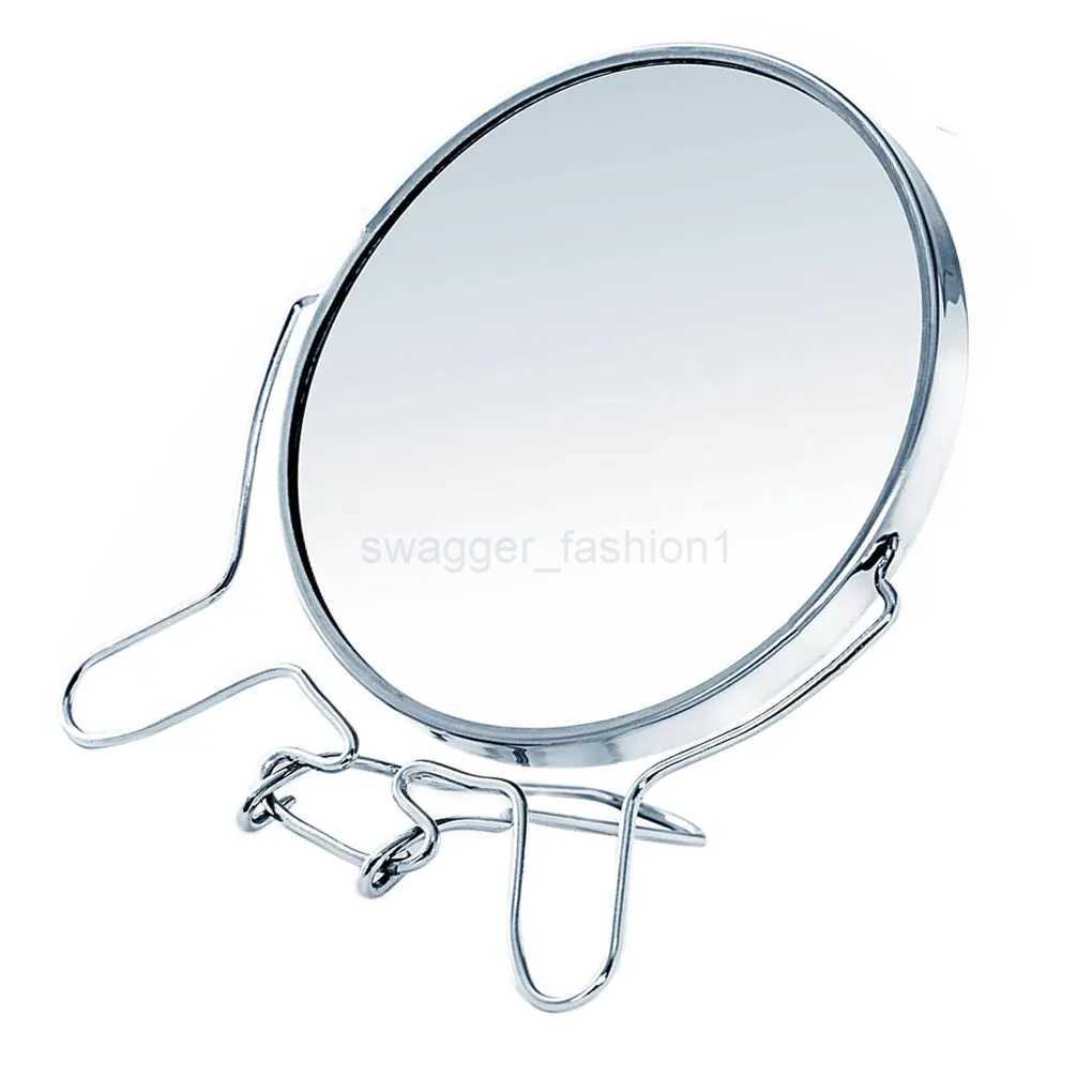 Makeup Cosmetic Mirror 4 Round 360 Degree Rotation 2 Face Tabletop Mirror Magnifier Stainless Steel Makeup Mirror StandingXJ240813