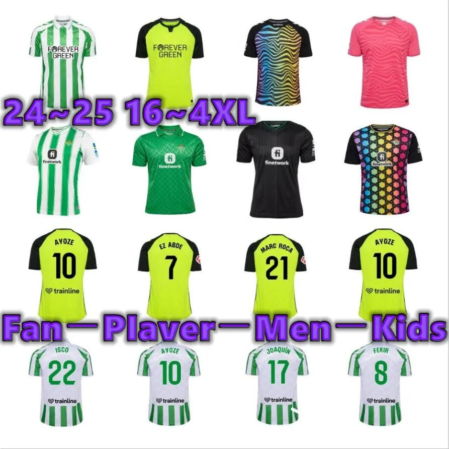 2024 2025 XXXL 4XL real Betis ISCO soccer Jerseys 2024 JOAQUIN FEKIR B.IGLESIAS CANALES WILLIAN J Shirt WILLIAM CAMARASA JUANMI VICTOR RUIZ Football uniform