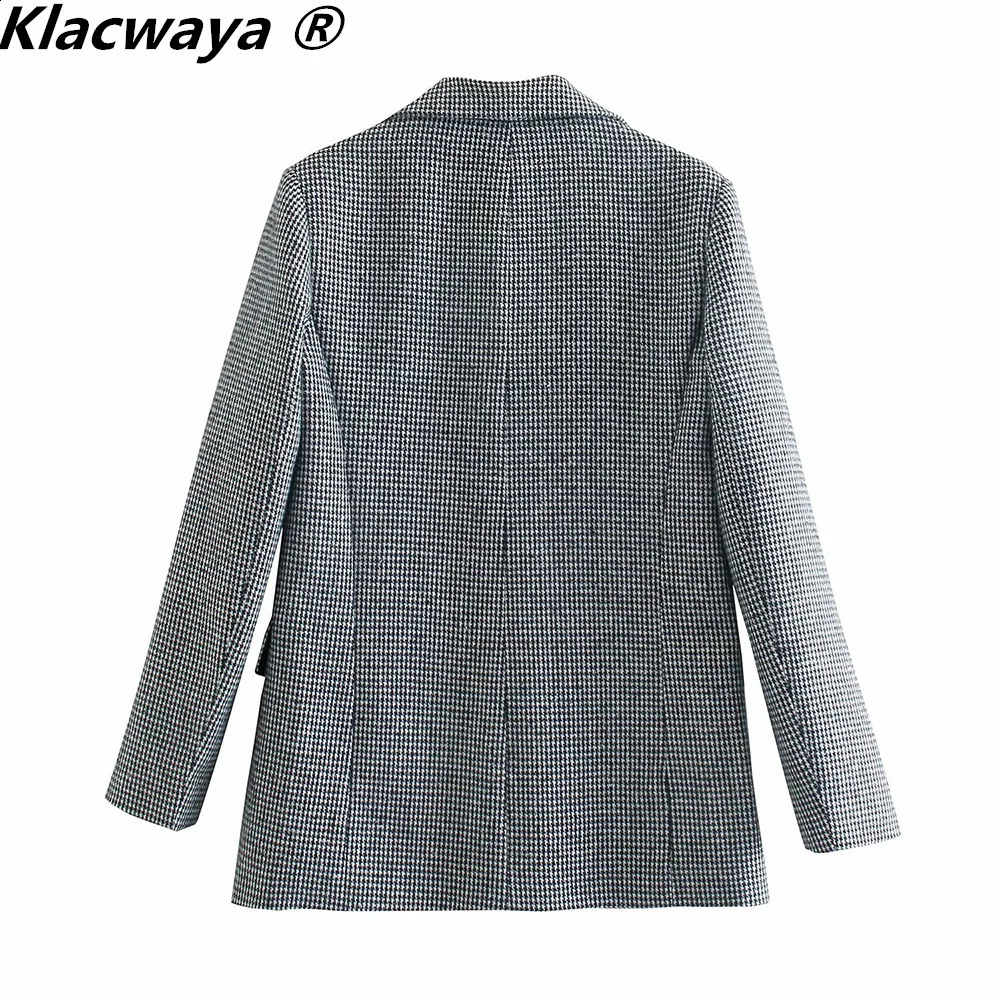 Klacwaya Womens Fashion Two Piece Set Retro Single Button Long Sleeve Checkered Sports Shirt High Waist ALine Skiwear 240812