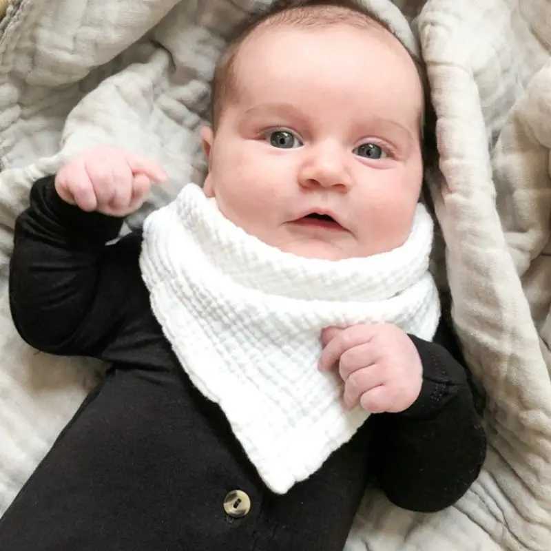 Bibs Burp Cloths Baby Infant Cotton Bib Solid Color Triangle Scarf Feeding Saliva Towel Bandana Burp Cloth Boy Girl Babies Accessories NewbornL4812