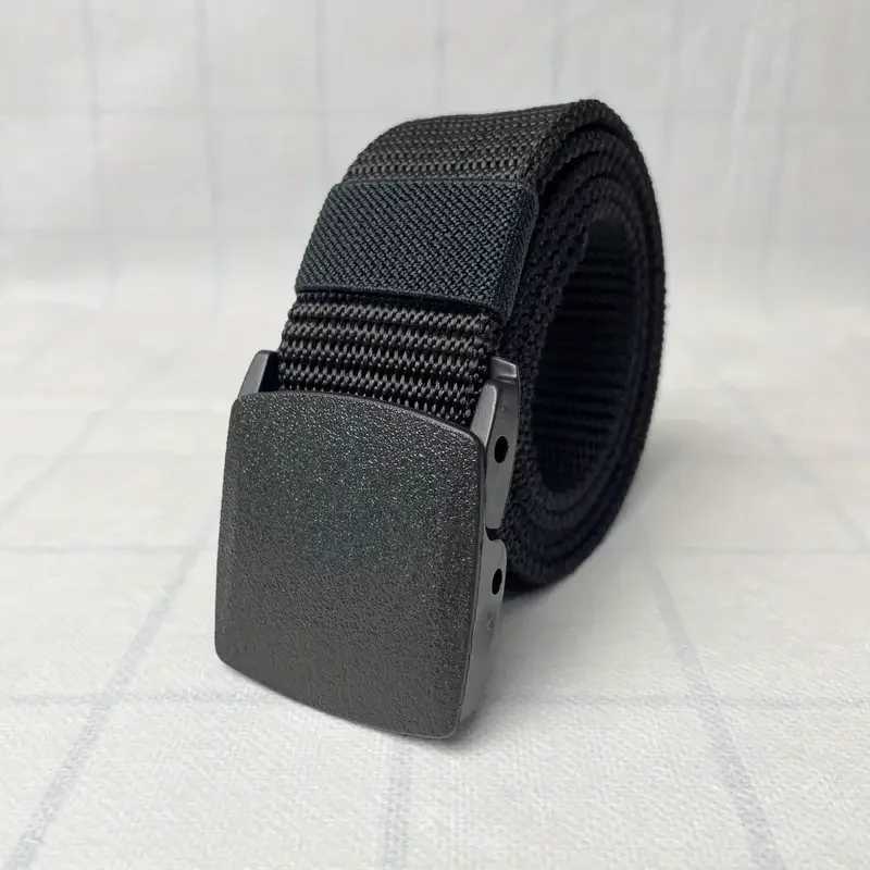 Mens leather belt canvas automatic buckle belt outdoor multifunctional tactical nylon belt hunting belt accessories W240807