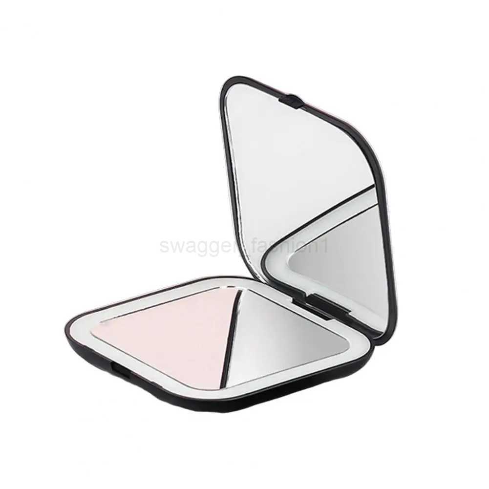 Cosmetic Mirror Mini Pocket Mirror Creative Make Up Stylish 5 Times Magnifying LED Vanity MirrorXJ240813