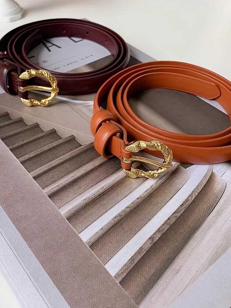 Fashionable womens cow split style belt retro pin buckle belt pants office womens clothing accessories casual belt W240807