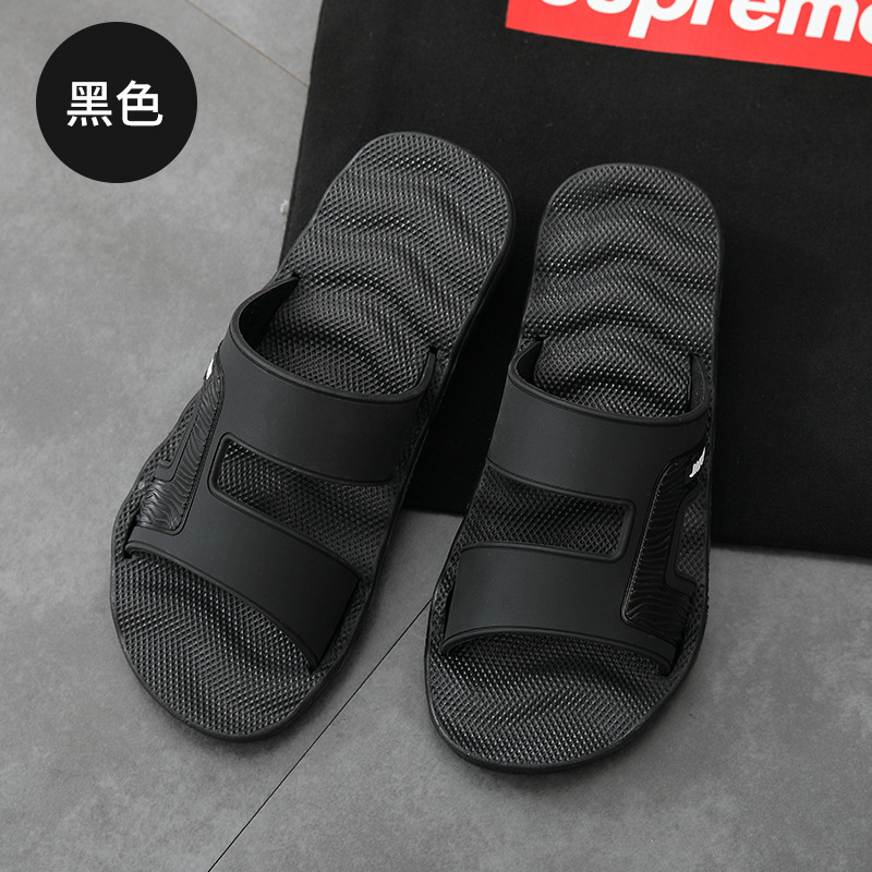 Summer new men's outdoor wear anti slip massage shoes, large shower shoes, men's home slippers