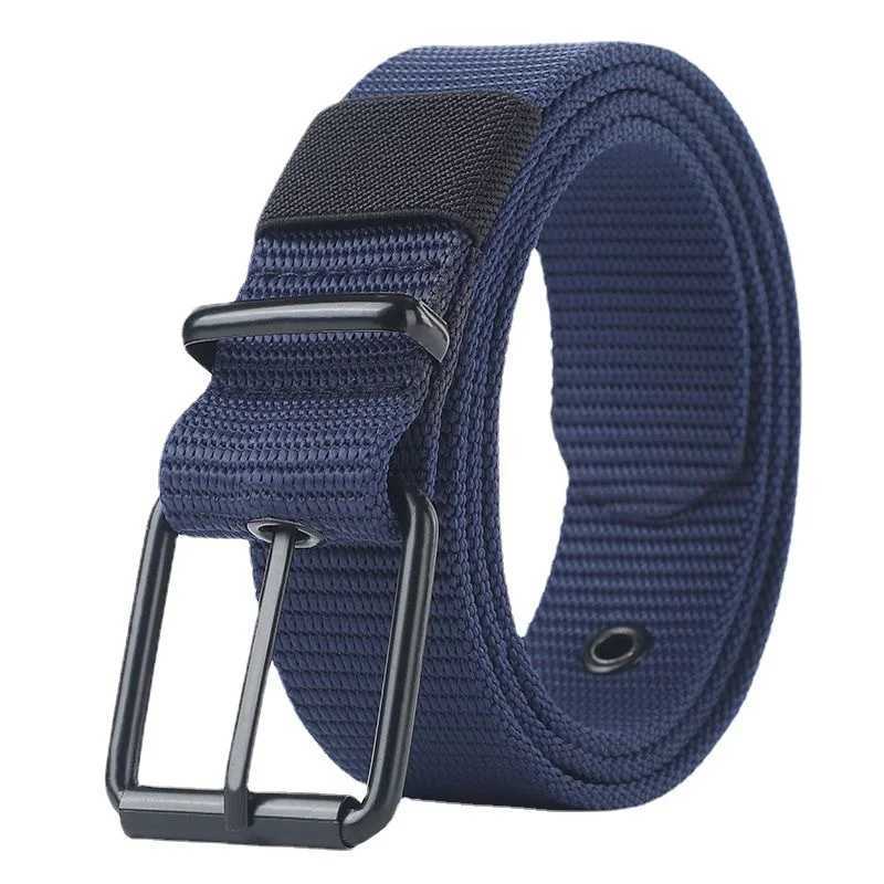 Mens and womens perforated canvas straps jeans cloth pants buckle straps youth entertainment and sports straps W240807