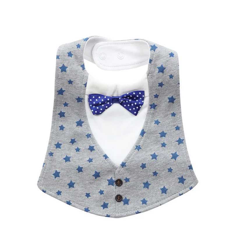 Bibs Burp Cloths Pure Cotton Baby Bibs Infant Boy Gentleman Bib With Bow Tie Toddler Fashion Burp Cloths Feeding Bibs Boys Saliva TowelL4812