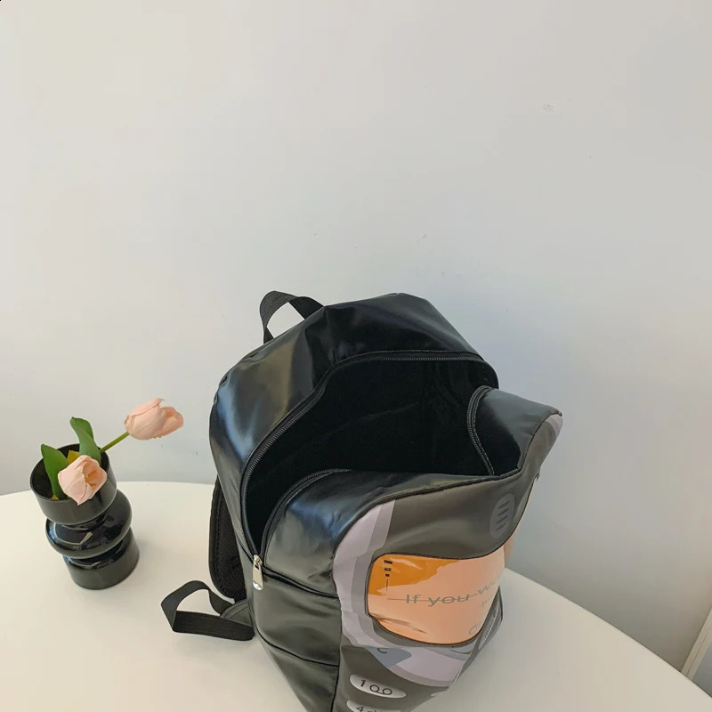 Mobile phone shaped casual school bag large capacity PU fashionable student backpack adjustable shoulder strap 240813