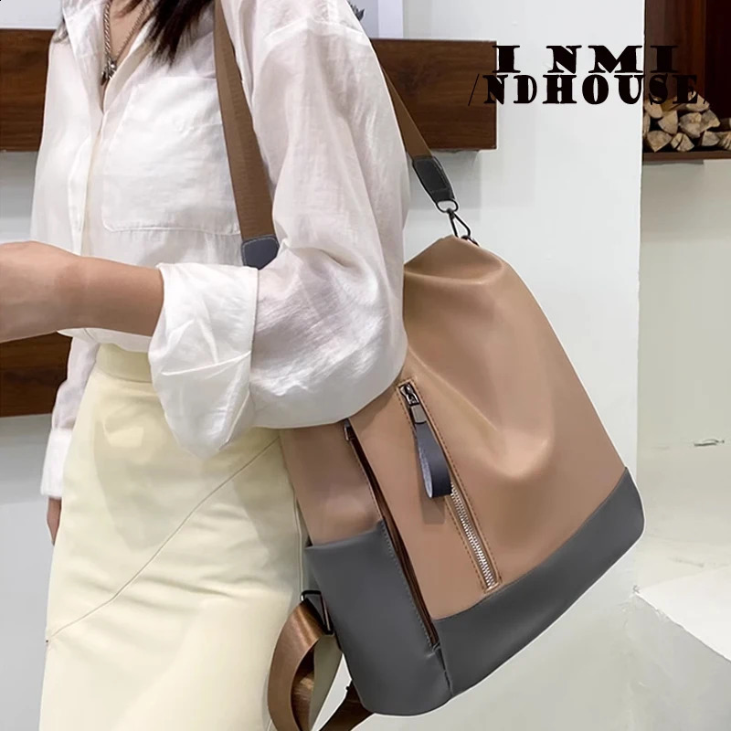 Fashion womens backpack Oxford waterproof school bag teenage girls multifunctional shoulder travel Rucksack 240813