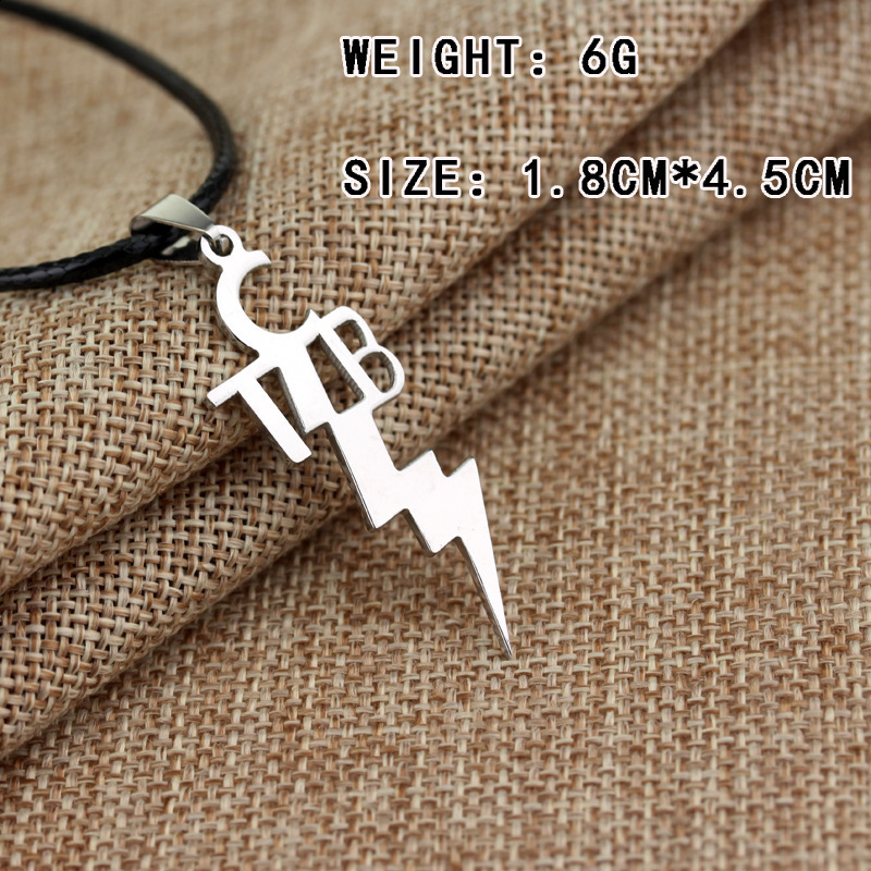 Stainless Steel Lightning Letter TCB Pendant Necklace Gold Plated Collar Jewelry Commemorate Gift 240125