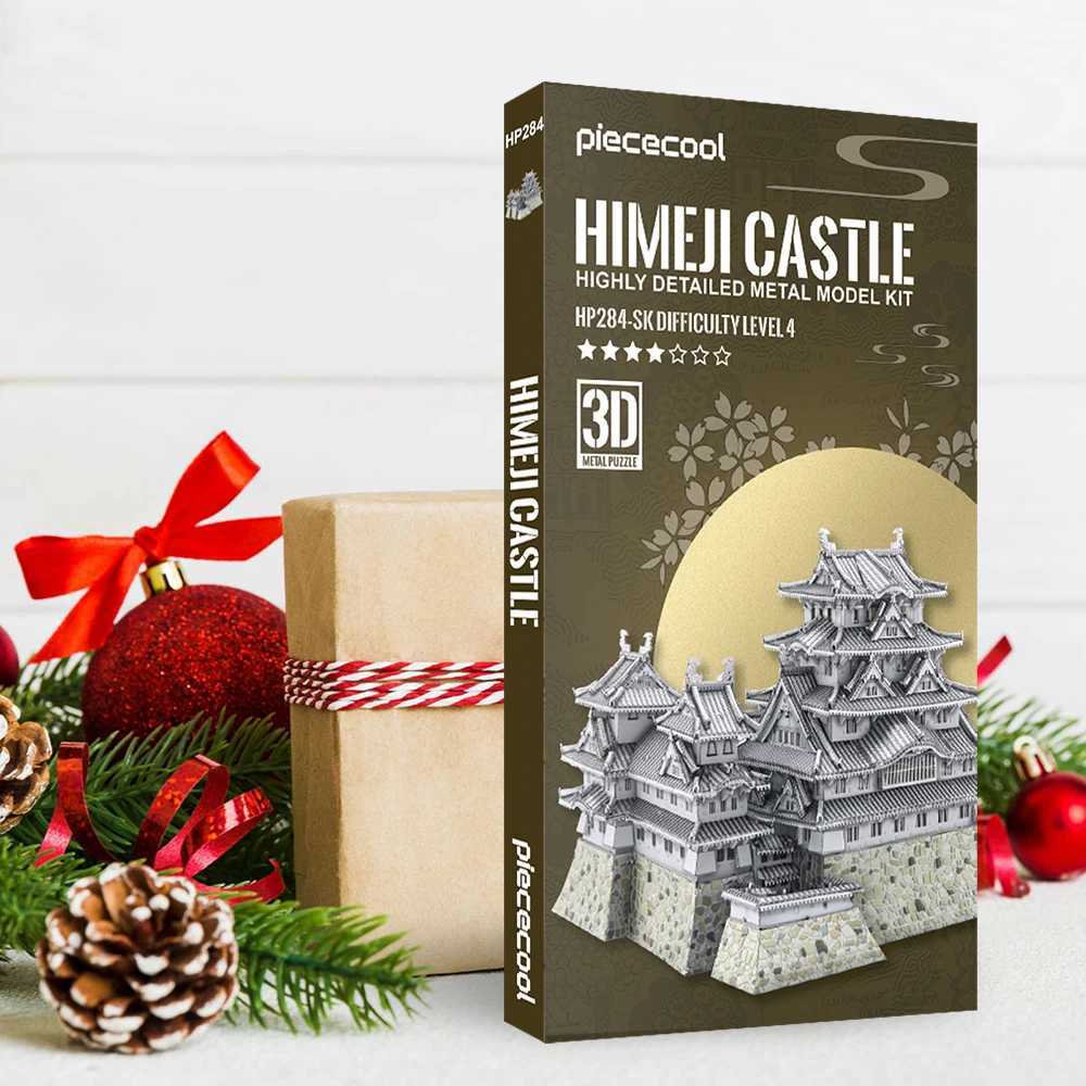 brand model building kit Notre Dame Cathedral Himeji Architecture Series 3D puzzle metal DIY house toy Christmas gift X241122