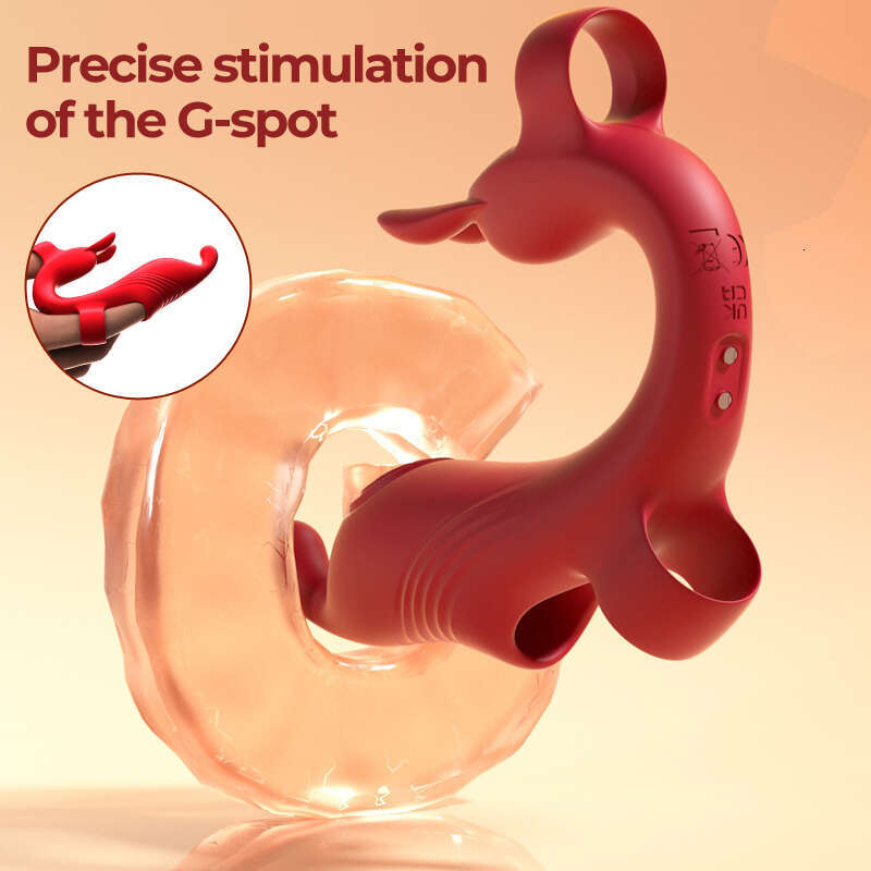 womes sex toys Tease bunny Magnetic charging 9-frequency dual motor vibration Sex toys for women Black, red sex toys for couples