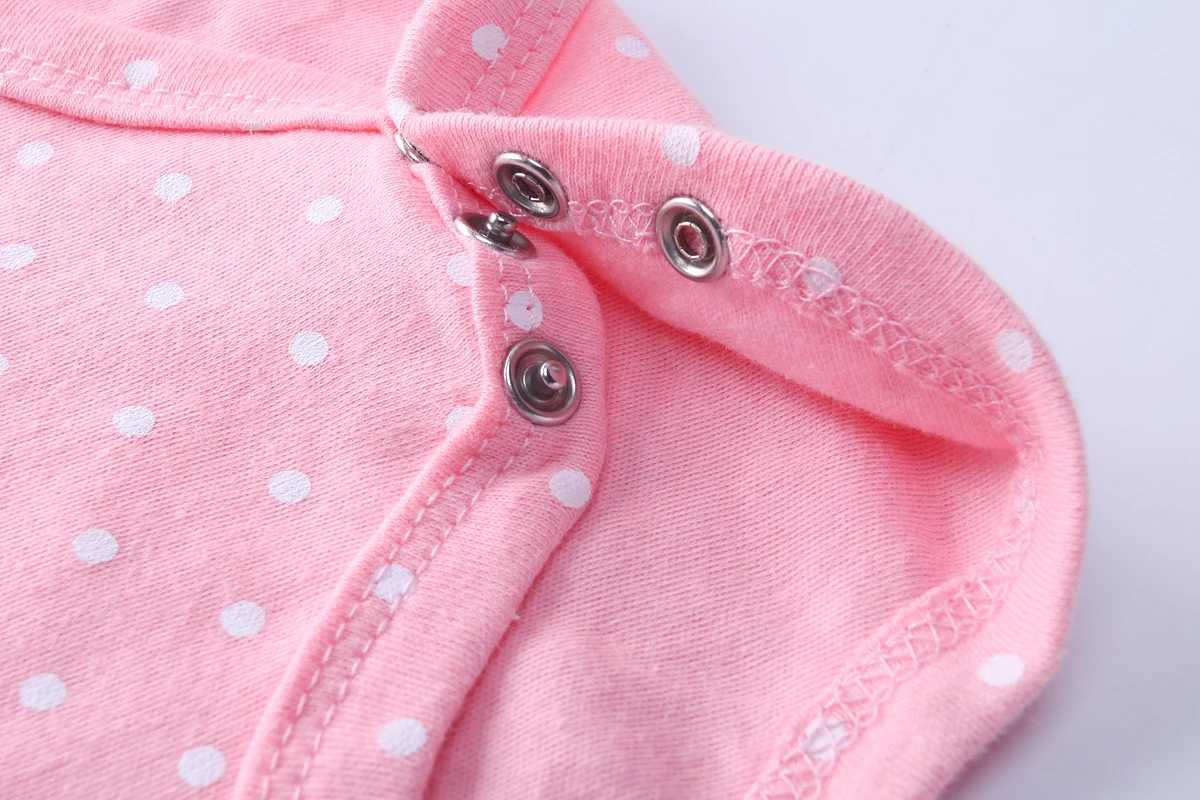 5 pieces/batch of summer cartoon short sleeved baby girl tight fitting clothes 100% pure cotton newborn tight fitting clothes W240812