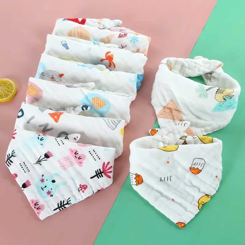 Bibs Burp Cloths Baby Infant Muslin Cotton Bib Baby Bandana Bibs Triangle Scarf Feeding Saliva Towel Feeding Drool Bibs Burp Cloth AccessoriesL4812