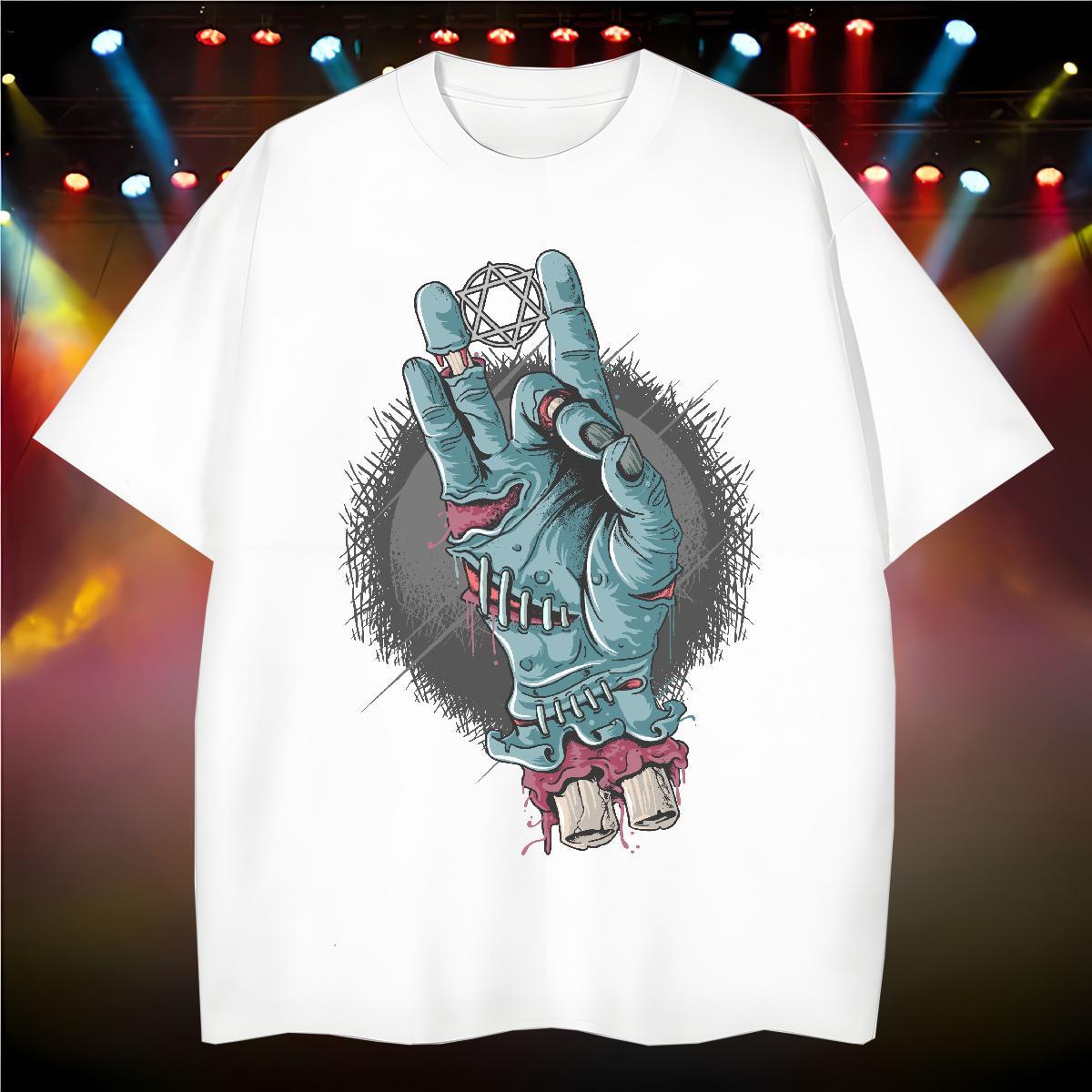 Cool T Shirt For Man Halloween Pure Cotton Home Outdoor DIY Logo Oversized 230g Pure Cotton Tshirt for Man Woman Fashion New Tops Tees